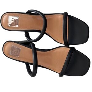 DV Dolce Vita Sandals Women's Halsty Two-Band Block-Heel Black | 11